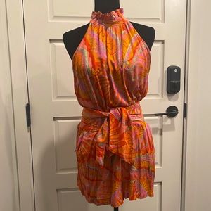 Cynthia Rowley Halter Neckline Shorts Romper